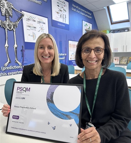 Rowan Prep Awarded Primary Science Quality Mark