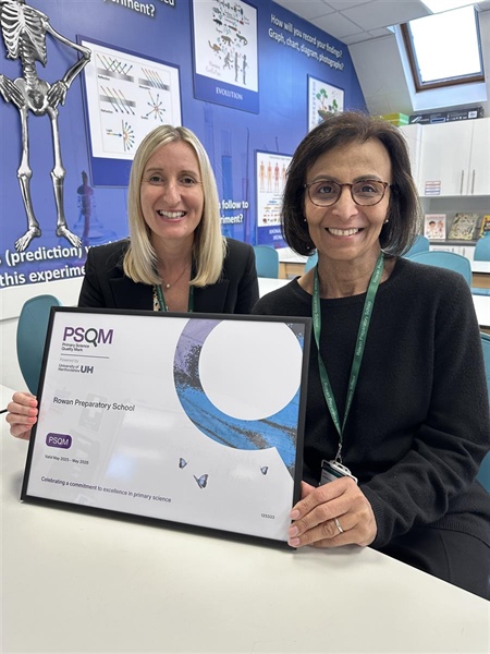 Rowan Prep Awarded Primary Science Quality Mark